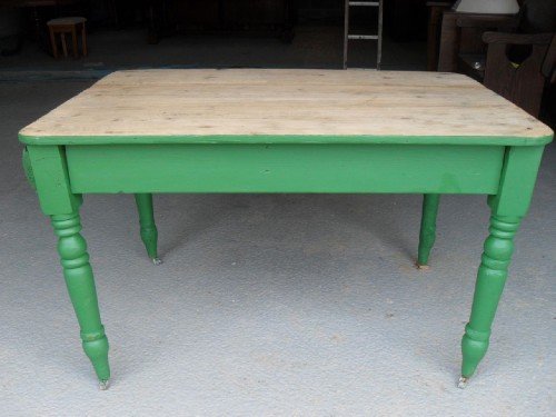 Victorian Plank Top Pine Kitchen Table