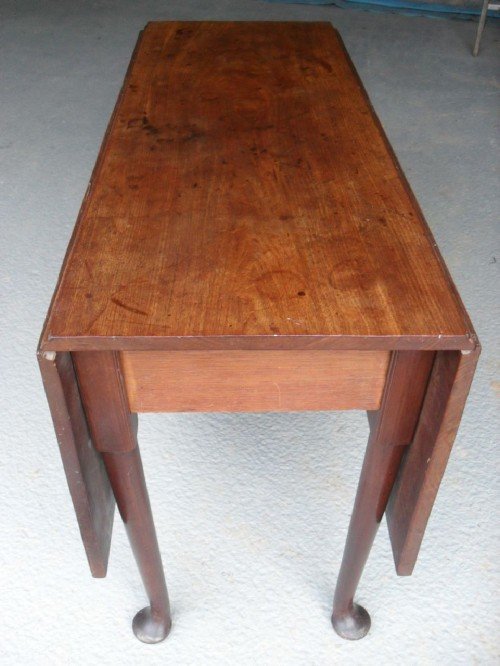19th Century Mahogany Rectangular Drop Leaf Table