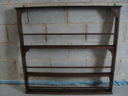 Oak Wall Hanging Plate Rack