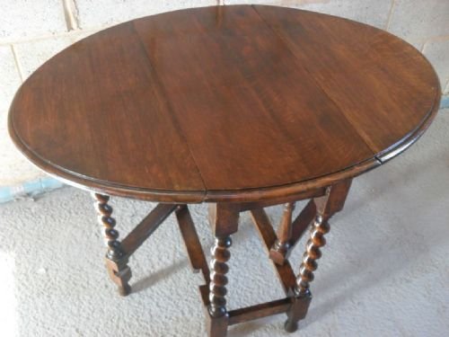 Oak Barley Twist Gateleg Occasional Dining Table