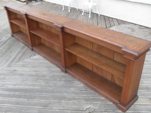 	
Edwardian Heavy Oak 3 Piece Low Adjustable Bookcase