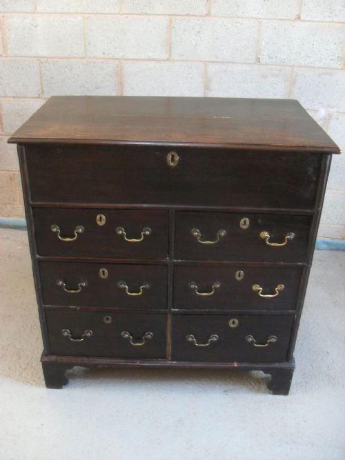 Unusual 18th Century Oak Chest of 6 Drawers