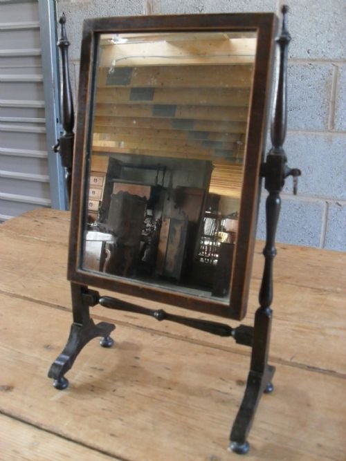 Victorian Turned Mahogany Swing Mirror