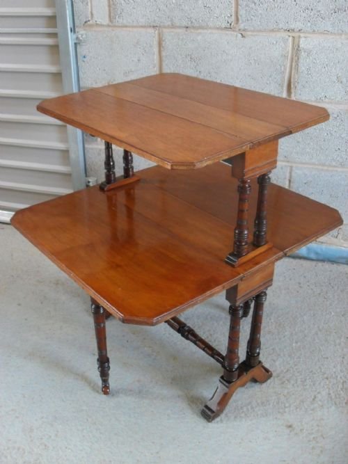 Victorian Mahogany Sutherland Two Tiered Dumb Waiter