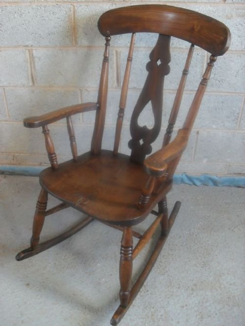 Victorian Elm and Ash Rocking Chair