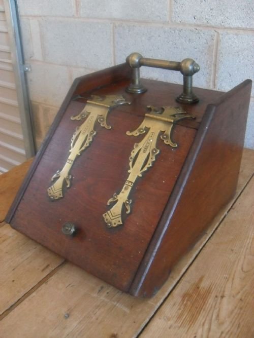 Victorian Mahogany and Brass Purdonium