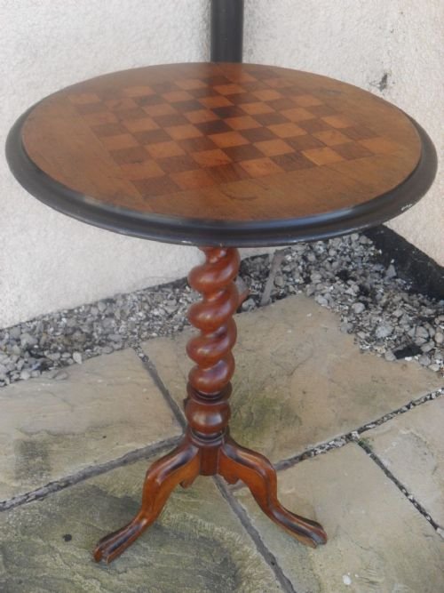 Victorian Walnut and Mahogany Games/wine Table