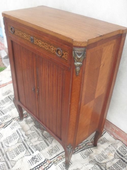 19th Century French/flemish Mahogany Side Cabinet