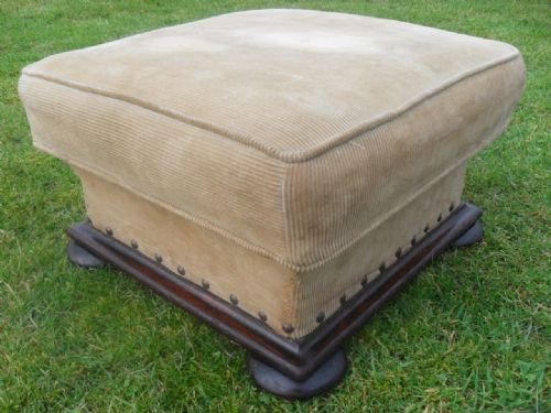 Victorian Mahogany Upholstered Stool
