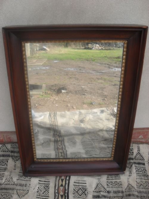 Victorian Deep Framed Mahogany & Gilt Wall Mirror