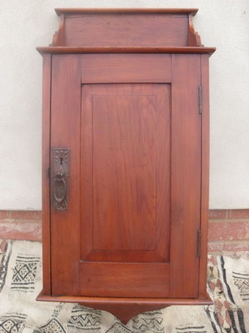 Victorian Stained Pine Wall Cabinet