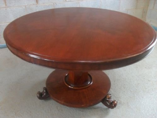 Victorian Mahogany Tilt Top Circular Dining Table