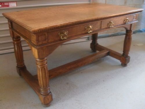 Victorian Light Oak Writing Desk/table
