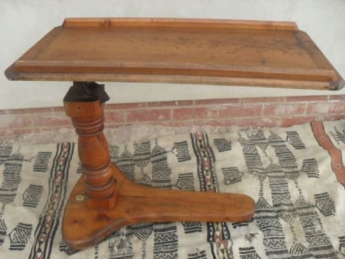 Victorian Adjustable Pine Bed Reading Table