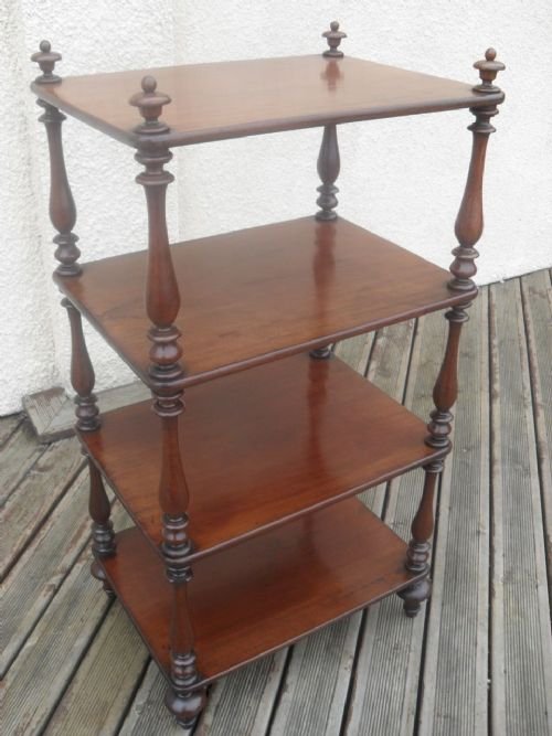 Victorian Mahogany 4 Tiered Whatnot