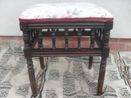 Victorian Beech Turned Piano Stool