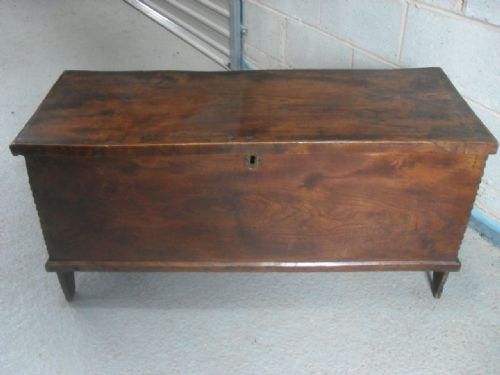 Late 17th Century Elm Plank Coffer