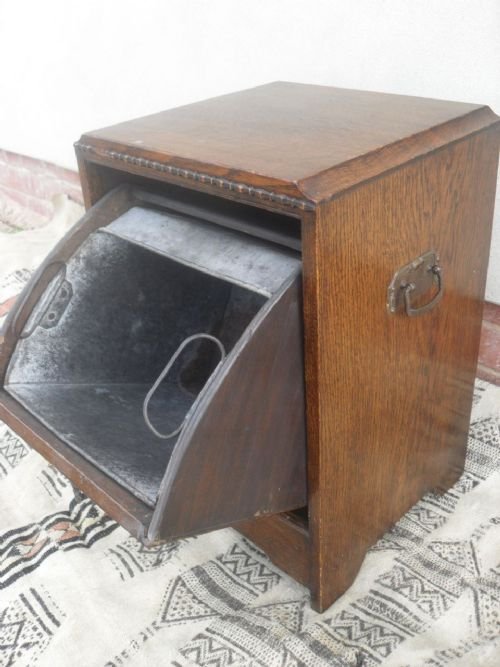 Oak Coal Box Purdonium with Pull Down Front