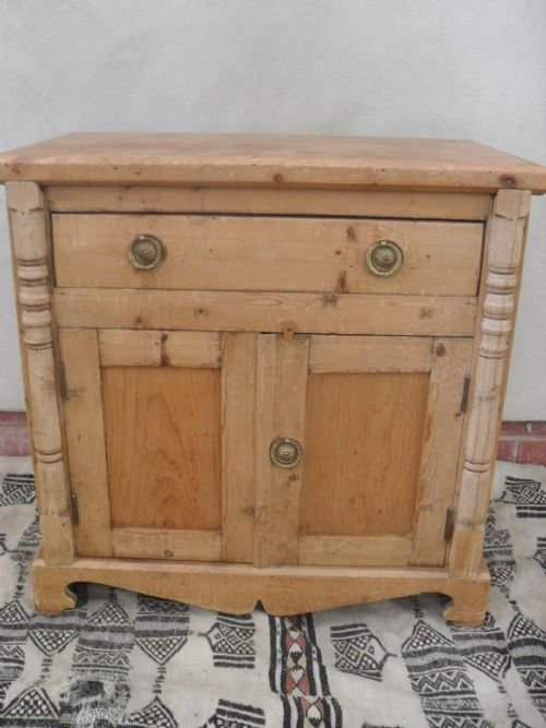 Victorian Pine Side/hall Cabinet with Drawer