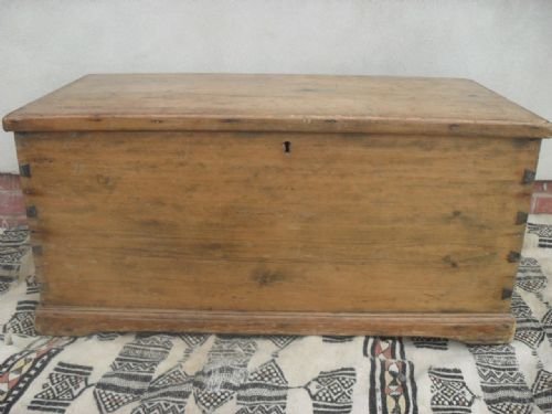 Victorian Sturdy Solid Pine Chest/trunk