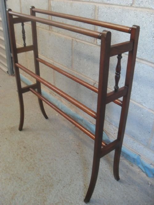 Victorian Mahogany Double Sided Towel Rail