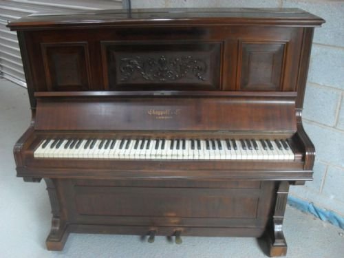 Victorian Rosewood and Carved Upright Piano