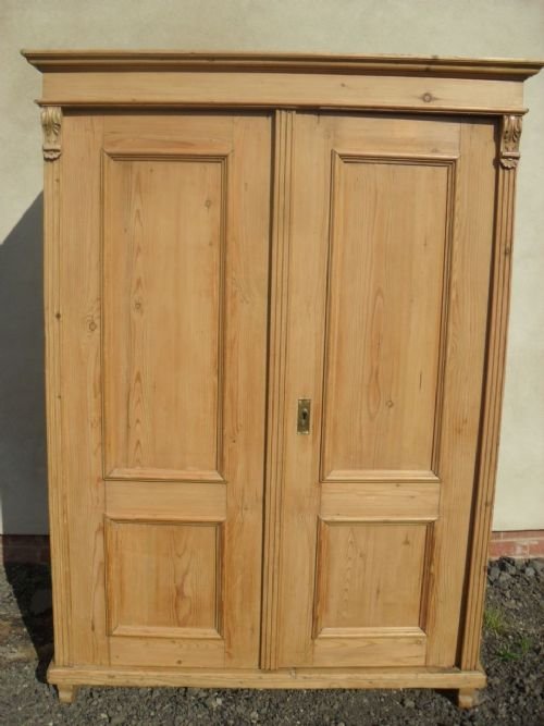 Victorian Pine 2 Door Wardrobe / Cupboard