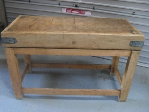 Rectangular Heavy Butchers Block on Solid Stand