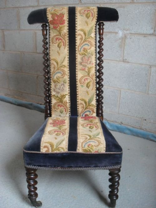 Victorian Rosewood Prie-dieu Nursing Chair
