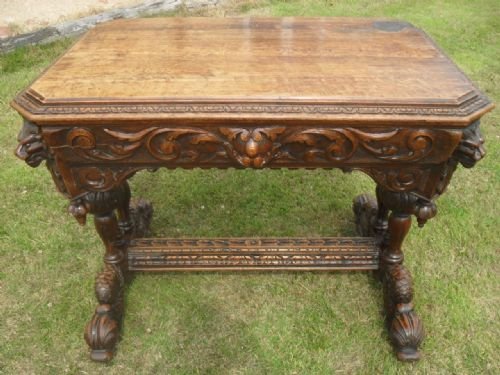 Fantastic 19th Century Carved Oak Centre Table