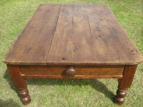 Victorian Plank Top Pine Coffee Table
