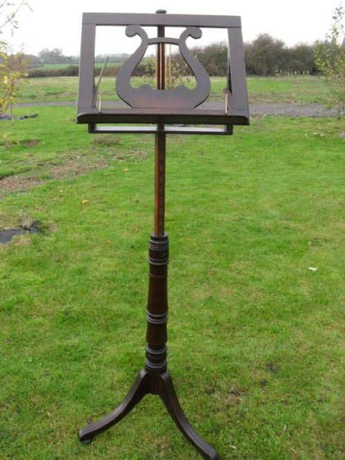 Lovely Georgian Mahogany Adjustable Music Reading Stand