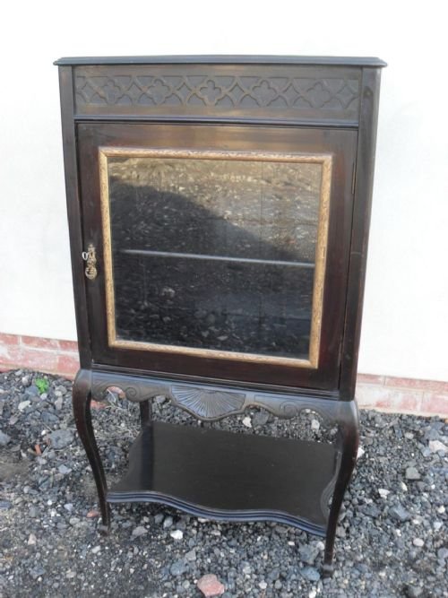 Edwardian Mahogany Glazed Side Cabinet/vitrine