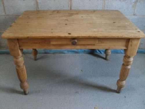 Victorian Sturdy Pine Kitchen Rectangular Dining Table