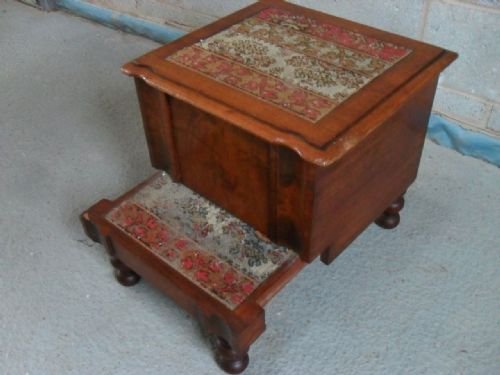 Victorian Mahogany Pull Out Step Commode Box