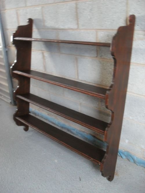 Victorian Shaped Edge Mahogany Two Way Shelves/plate Rack