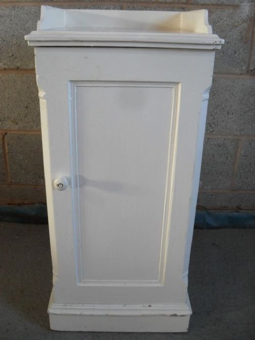 Victorian Painted Pitch Pine Bedside Pot Cupboard
