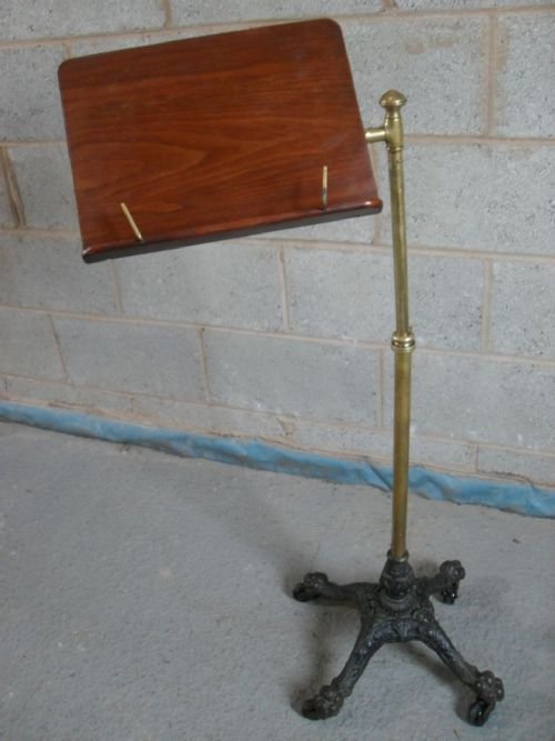 Victorian Brass Adjustable Music Reading Stand