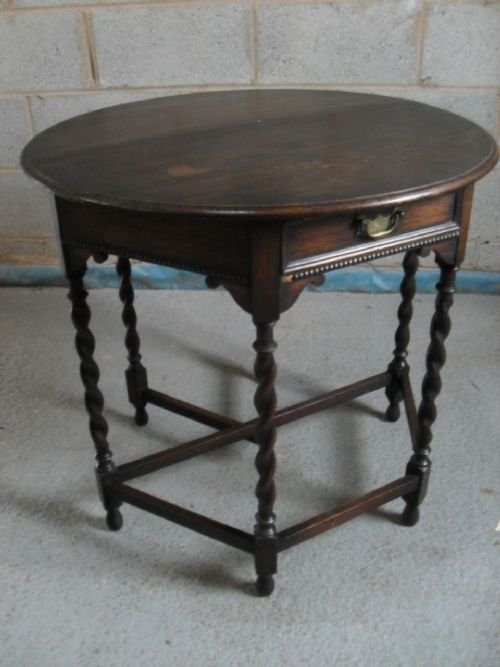 Oak Demi-lune Drop Leaf Occasional/side/hall Table