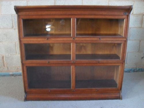 Golden Oak and Glazed 3 Shelf Stacking Bookcase