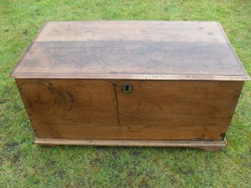 19th Century Oak and Elm Blanket Chest/coffer