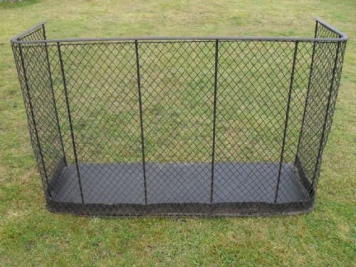 Victorian Metal Mesh Fire Guard/screen with Metal Floor Piece