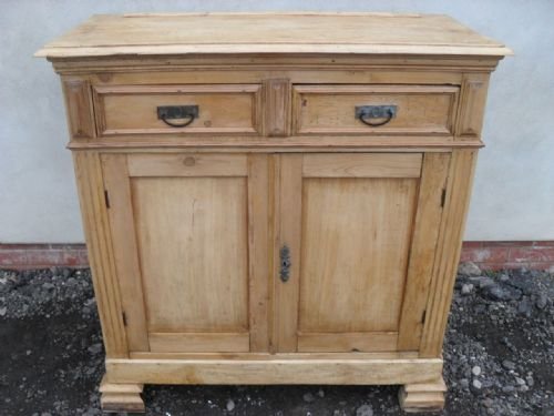 Victorian Pine 2 Drawer 2 Door Side Cupboard/unit