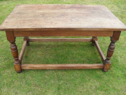 Victorian Solid Oak Refectory Kitchen Dining Table