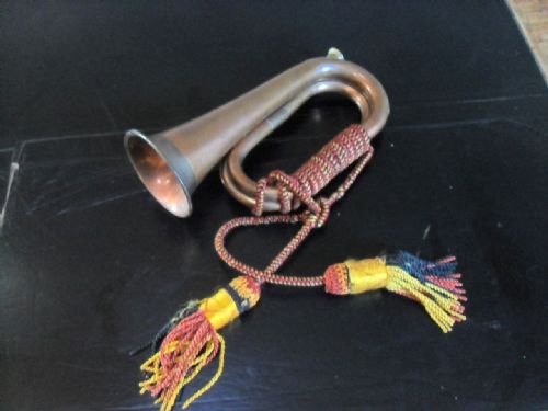 Antique Copper and Brass Trumpet Bugle