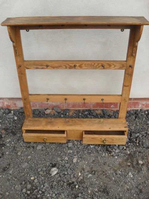 Pitch Pine Hanging Spice Wall Rack