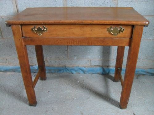 19th Century Pine Writing Desk / Side Table with Full Width Drawer