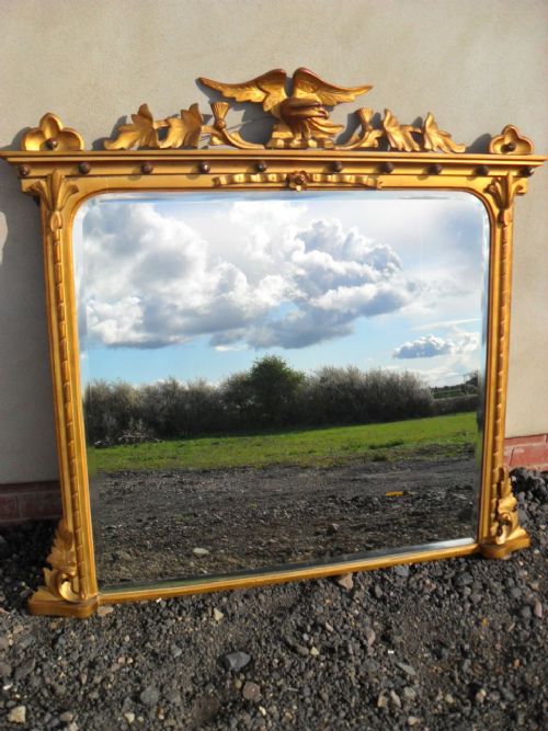 Superb 19th Century French Gilt Framed Overmantel Mirror