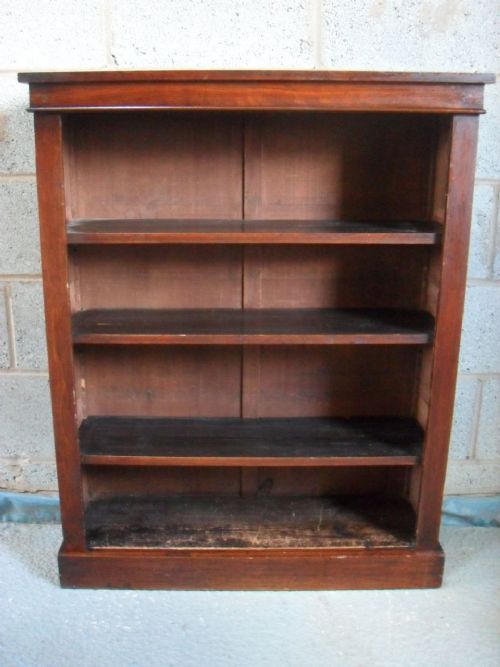 19th Century Mahogany Adjustable Shelf Open Bookcase