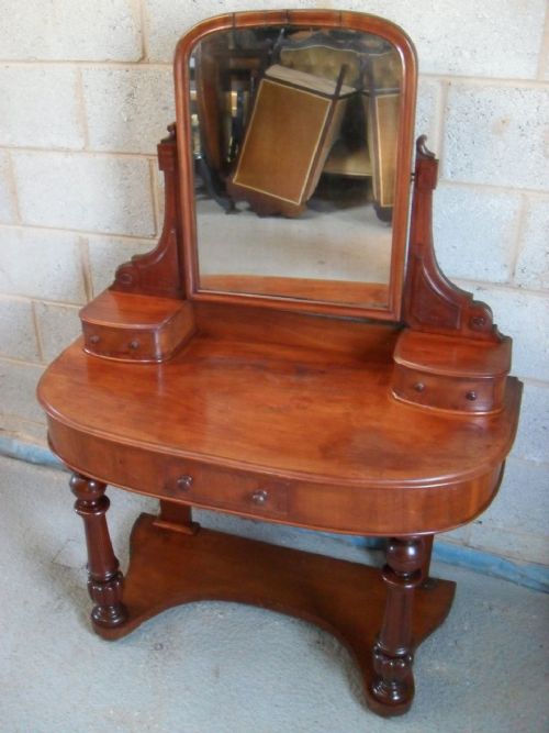 Victorian Flame Mahogany Swing Mirror Duchess Dressing Table